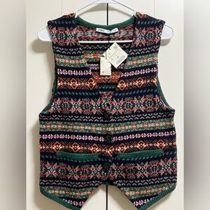 NWT ZARA sweater vest PTP 18-19 size M